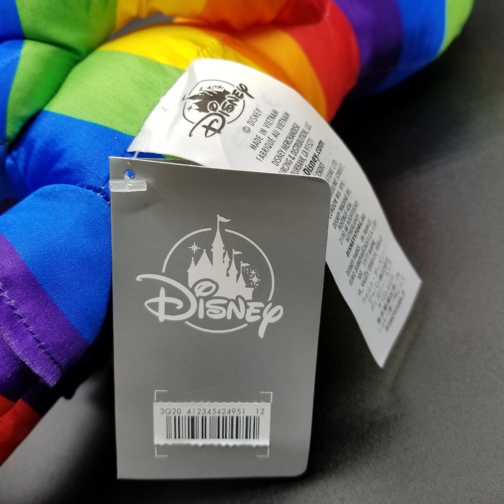 Disney's Mickey Mouse Rainbow Plush Doll 15.5" Height Mickey Pride Doll New - Picture 7 of 7